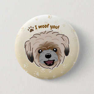 Bóton Redondo 5.08cm Happy Shih Tzu Dog Lover I Wows