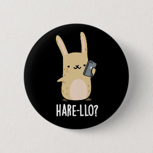 Bóton Redondo 5.08cm Hare Llo Ali Coelho Engraçado Pun Dark BG
