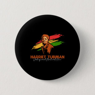 Bóton Redondo 5.08cm Harriet Tubman Underground Railroad Hero Black
