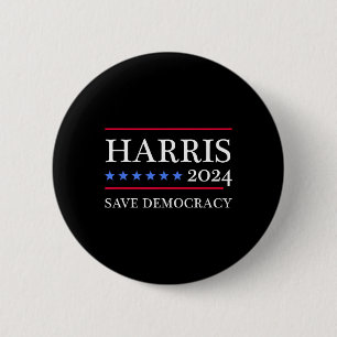 Bóton Redondo 5.08cm Harris 2024 Salvar Democracia Para O Presidente 20