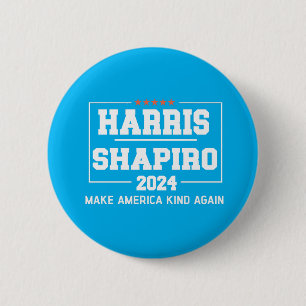 Bóton Redondo 5.08cm Harris Shapiro 2024 Faça a América Ser Gentil Nova