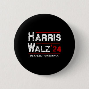 Bóton Redondo 5.08cm Harris Tim Walz 2024 Não Voltaremos À Eleição