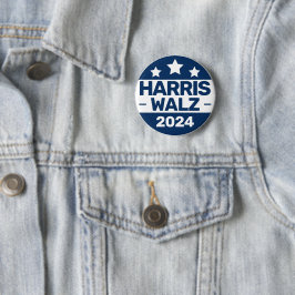 Bóton Redondo 5.08cm Harris Walz 2024 Eleição Kamala Harris Tim Walz
