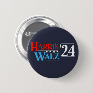 Bóton Redondo 5.08cm Harris Walz 2024 para Presidente