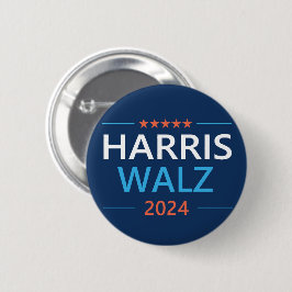 Bóton Redondo 5.08cm Harris Walz 2024 para Presidente