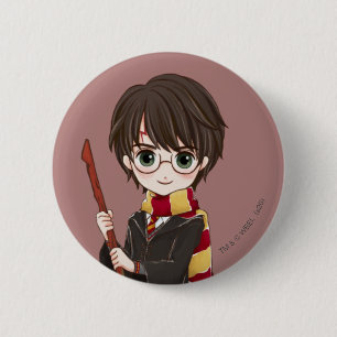 Bóton Redondo 5.08cm HARRY POTTER™ Aquarela Mágica