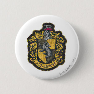 Bóton Redondo 5.08cm Harry Potter   Brasão da Hufflepuff Patch