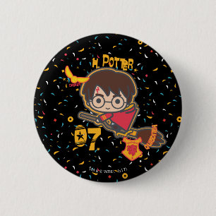 Bóton Redondo 5.08cm Harry Potter Cartum Caçador de Quadribol