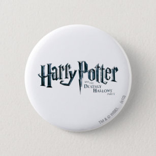 Bóton Redondo 5.08cm Harry Potter e o logotipo da "Deathly Hallow" 1 2
