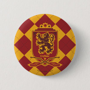Bóton Redondo 5.08cm Harry Potter   Gryffindor Brasão do QUIDDITCH™