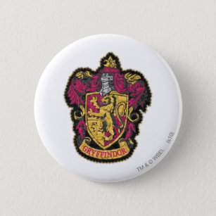 Bóton Redondo 5.08cm Harry Potter   Gryffindor House Crest