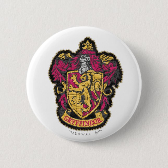Bóton Redondo 5.08cm Harry Potter | Gryffindor House Crest (Frente)