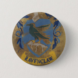 Bóton Redondo 5.08cm Harry Potter   Pintura Rústica da Ravenclaw