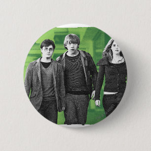 Bóton Redondo 5.08cm Harry, Ron e Hermione 1