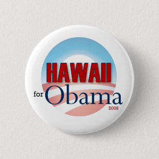Bóton Redondo 5.08cm Havaí para Obama