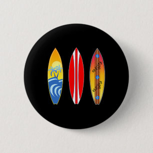 Bóton Redondo 5.08cm Havaí Tiki Polinésio Surf Surfando Prancha de Surf