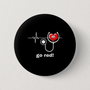 Bóton Redondo 5.08cm Health Month Feed American Heart Health