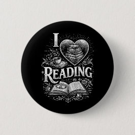 Bóton Redondo 5.08cm Heart of a Book Lover