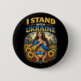 Bóton Redondo 5.08cm Heart of Ukraine