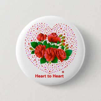 Bóton Redondo 5.08cm Heart To Heart