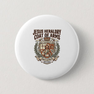 Bóton Redondo 5.08cm Heráldica de Jesus Brasão de Armas Jesus Heráldica