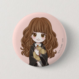 Bóton Redondo 5.08cm Hermione Granger Mágica Aquarela