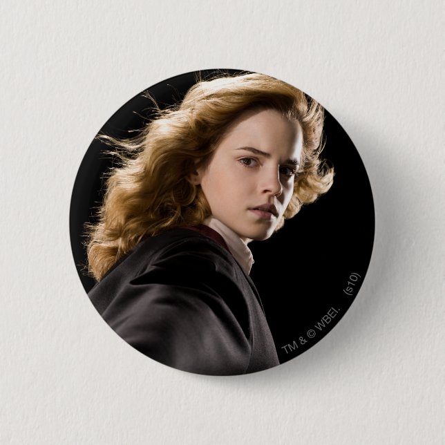 Bóton Redondo 5.08cm Hermione Granger Pronta Para Ação (Frente)