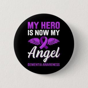 Bóton Redondo 5.08cm Hero É Agora Meu Anjo Dementia Alzheimerso