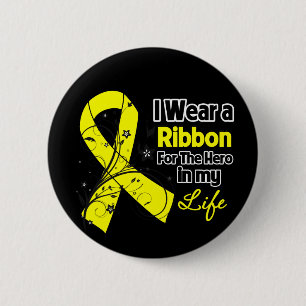 Bóton Redondo 5.08cm Herói da fita do Osteosarcoma em minha vida