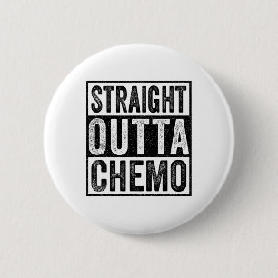 Bóton Redondo 5.08cm Hetero Outta Chemo Engraçado pelo Cancer