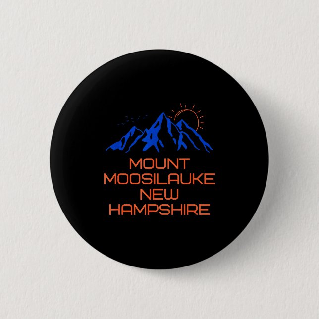 Bóton Redondo 5.08cm Hiking Mount Moosilauke New Hampshire Mountain Cli (Frente)