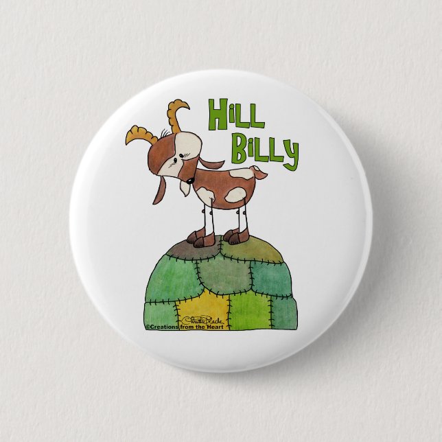 Bóton Redondo 5.08cm Hill Billy (Frente)