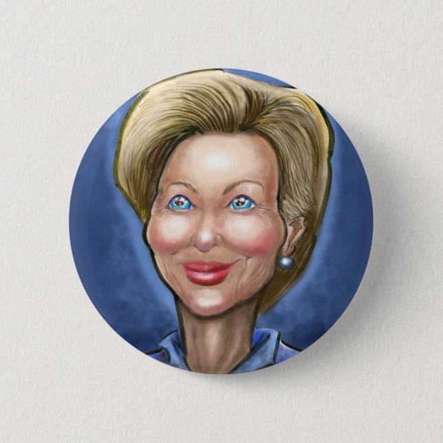 Bóton Redondo 5.08cm Hillary Clinton (Frente)