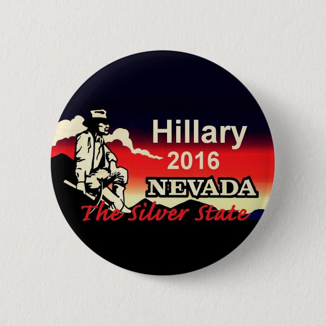 Bóton Redondo 5.08cm Hillary Clinton 2016 (Frente)
