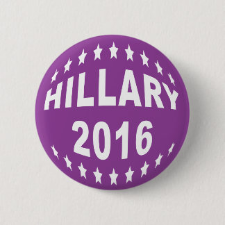 Bóton Redondo 5.08cm Hillary Clinton 2016 Botão Pinback roxo
