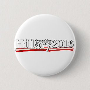 Bóton Redondo 5.08cm Hillary Clinton para o presidente 2016