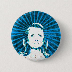 Bóton Redondo 5.08cm Hillary Clinton para o presidente 2016