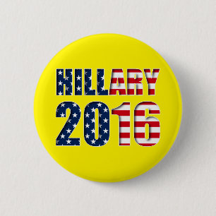 Bóton Redondo 5.08cm Hillary Clinton para o presidente 2016 botão