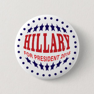 Bóton Redondo 5.08cm Hillary Clinton para o presidente 2016 Botão Pinba
