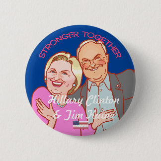 Bóton Redondo 5.08cm Hillary Clinton-Tim Kain 2016