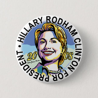 Bóton Redondo 5.08cm Hillary Rodham Clinton para o presidente Botão