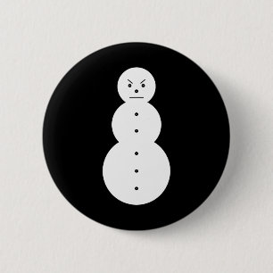 Bóton Redondo 5.08cm Hiphop Angry Snowman Christmas
