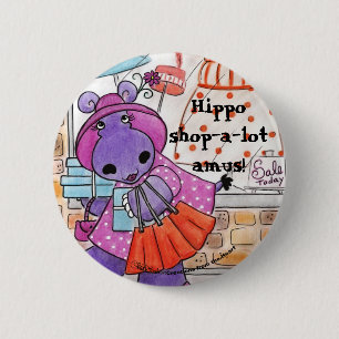 Bóton Redondo 5.08cm Hippo Comprar-Hippo comprar-muitos amus!