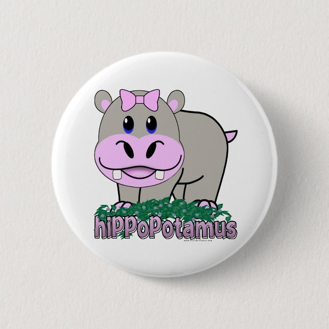 Bóton Redondo 5.08cm Hippopotamus (Frente)