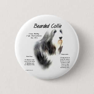 Bóton Redondo 5.08cm História Collie Com Mente; Collies Com Mão De Amor