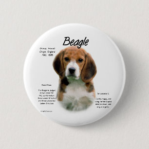 Bóton Redondo 5.08cm História Da Beagle; Tudo Sobre Beagles