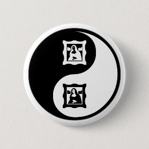 Bóton Redondo 5.08cm História de arte de Yin Yang