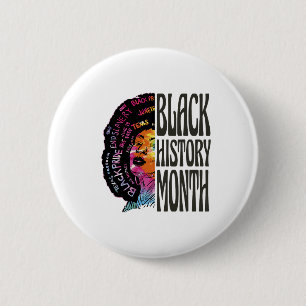 Bóton Redondo 5.08cm História Negra Afro-Americana Mês E Juntetização P