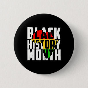 Bóton Redondo 5.08cm História Negra Mês Vintage Melanin Pride Africano