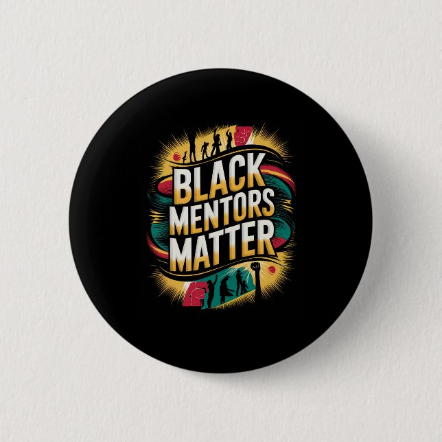 Bóton Redondo 5.08cm História Negra Problema dos Mentores Africanos (Frente)